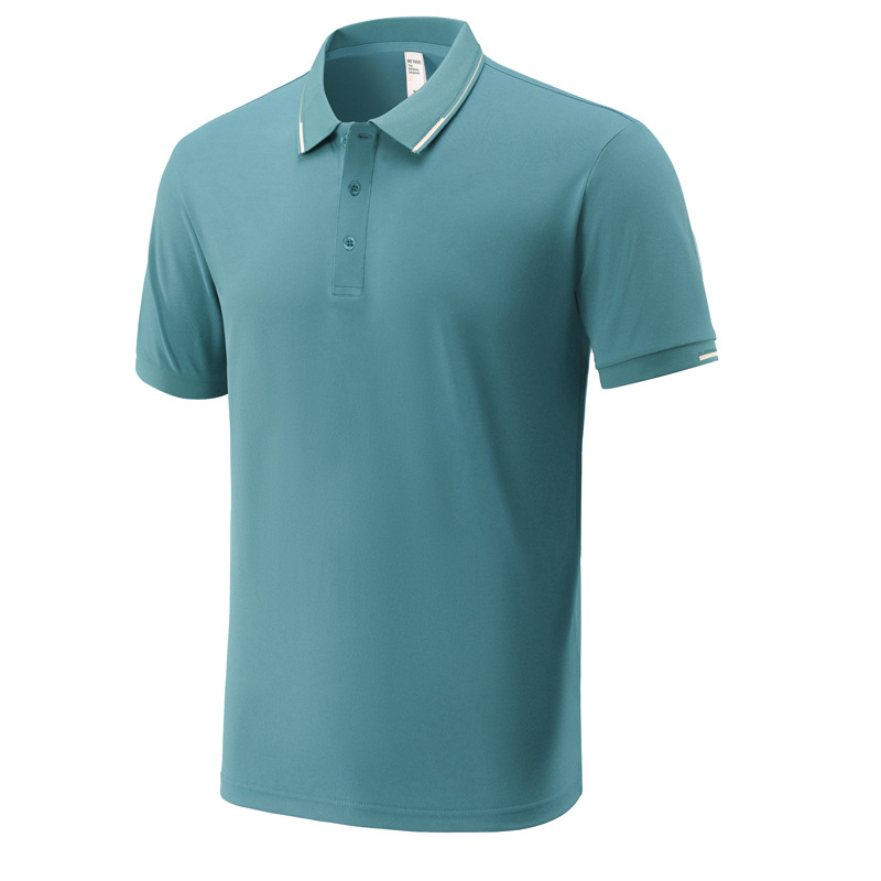 Polo de solapa de manga corta de exportación de comercio exterior hombres y mujeres 190g casual de negocios traje de grupo de trabajo simple camisa publicitaria bordada