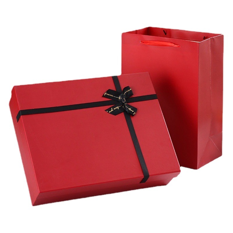 Caja de tapa naranja al por mayor caja de regalo de cumpleaños de gama alta caja dura caja de bufanda de suéter grande caja de regalo de mano de boda