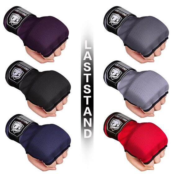Muay Thai Fighting Gel Gloves Half Finger Knuckles for Men and Women Lazy People Wrapping Hands with Boxing Peak Shield Handguard Cloth 2-in -1