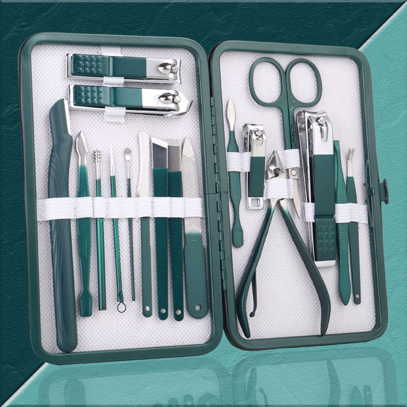 Cross-Border Exclusive Supply of Stainless Steel 18-Piece Nail Clippers Wholesale, Carbon Steel 18-Piece Nail Clippers Wholesale