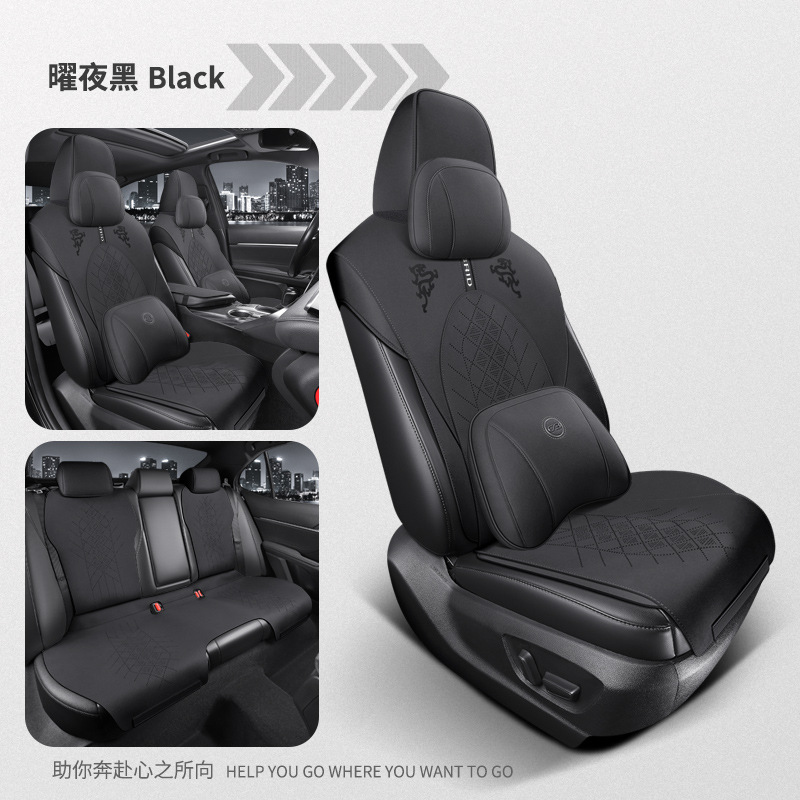 cover four — Toyota Modelə uyğun (Original) oturacaq örtükləri - obsidian-black-deluxe-version-crown-kluger-dedicated-five-seats