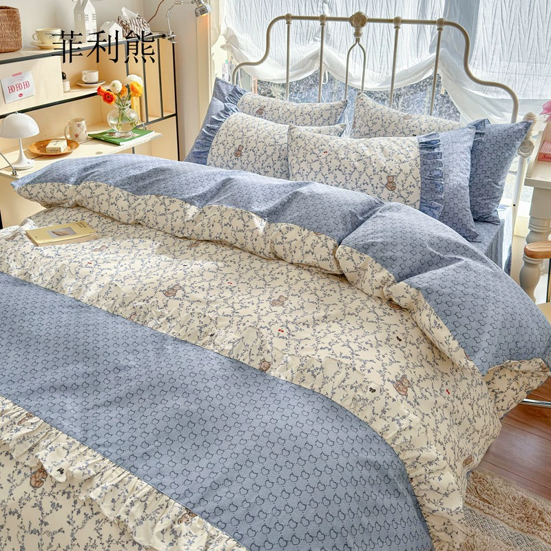 2024 новый японский стиль маленький сломанный цветок из четырех частей