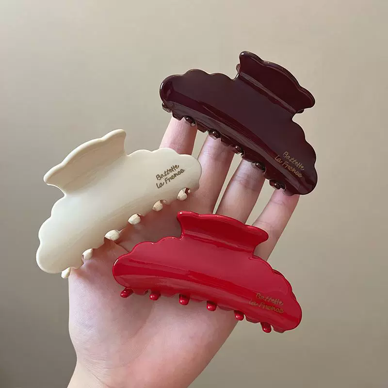 韩版精致醋酸发夹女2025新款中等发量鲨鱼夹头饰高级感气质抓夹女