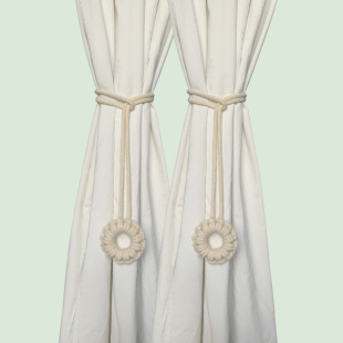 Cross-Border Curtain Straps, Light Luxury, High-End Straps, Curtain Bed Curtain, Mosquito Net, Wood Color Wooden Ring Buckle Strap