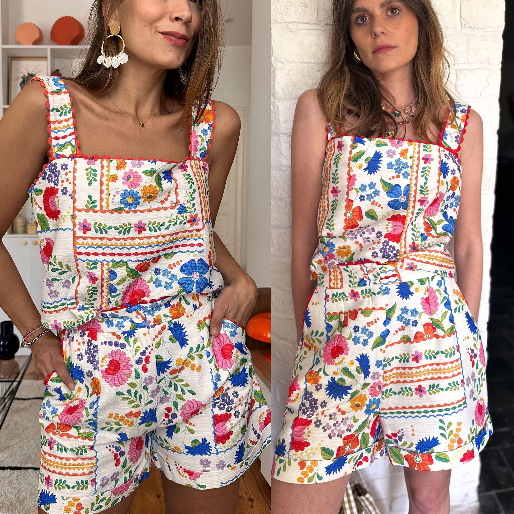218g Weight Sleeveless Sleeve Length Holiday Banquet Travel Women's Casual Simple Style Streetwear Printing Linen Polyester Shorts Co-ord Set Shorts Sets