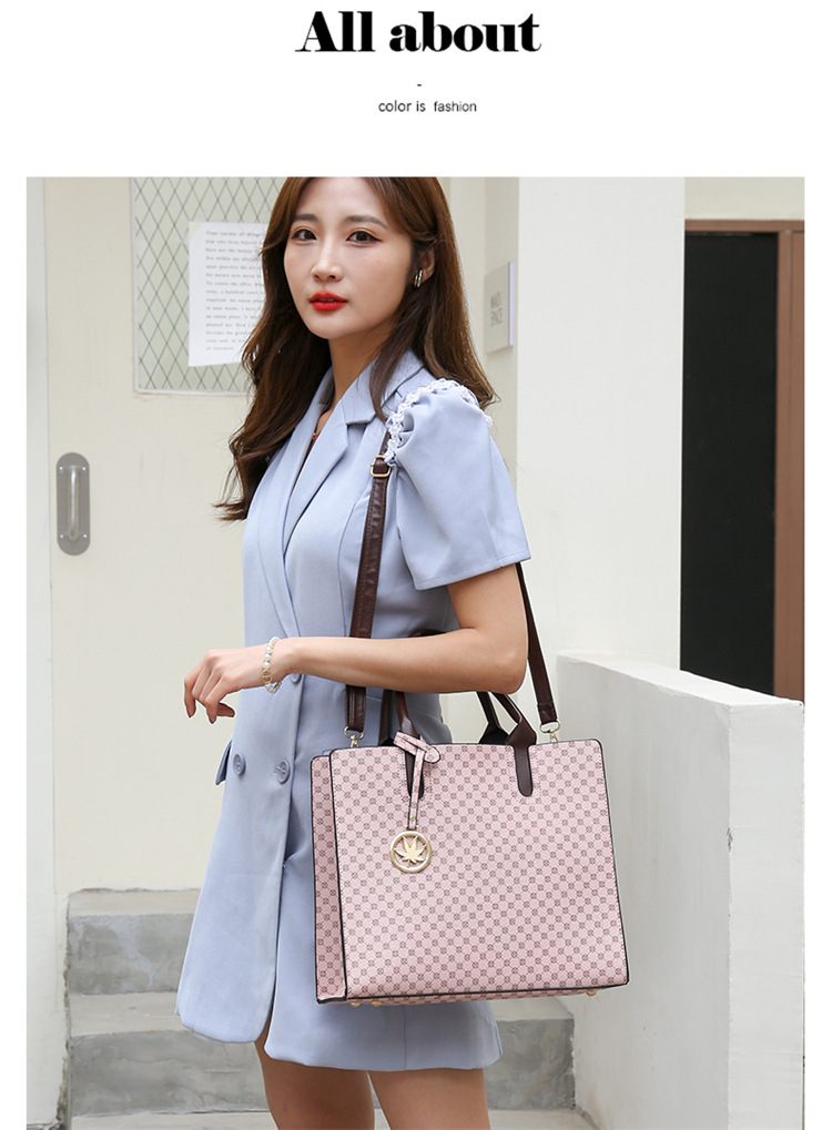 Women's Large All Seasons Pu Leather Geometric Vintage Style Square Zipper Bag Sets display picture 3