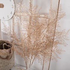 New Year flowers with gold accessories, golden and silver simulation flowers for home decoration, Christmas artificial flowers