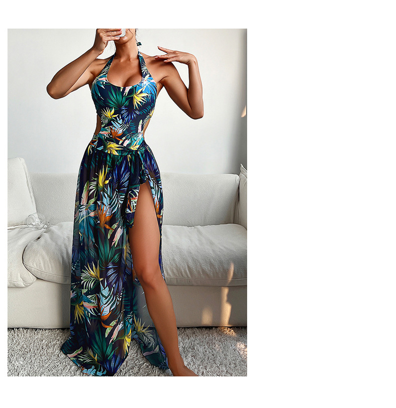 One-pieces Tops Type Women's Elegant Lady Multicolor 2 Pieces Set One Piece Swimwear