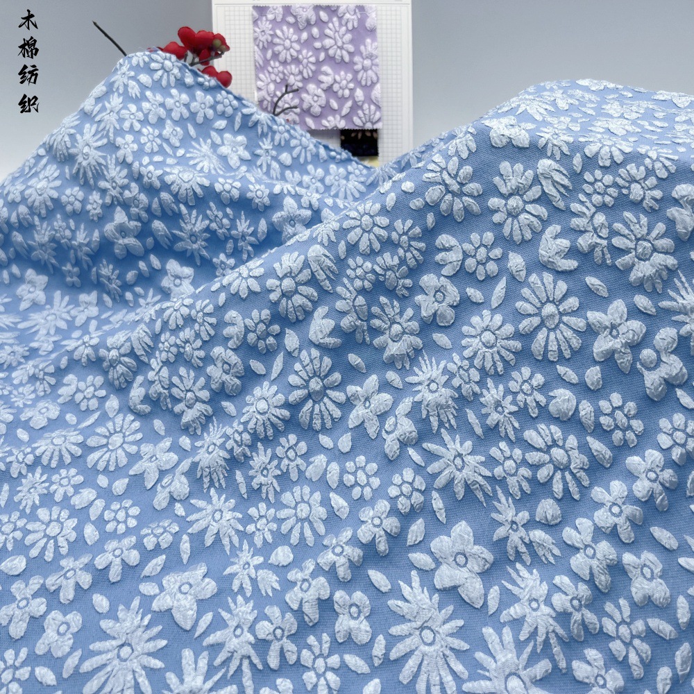 新款 T800泡泡立体浮雕提花布料 女装童装连衣裙箱包洛丽塔提花布