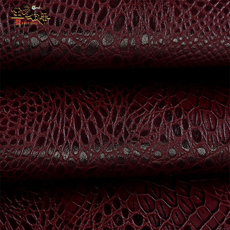 厂家销售鳄鱼纹皮革双色牛皮鳄鱼肚纹牛皮竹节纹牛皮革现货批发