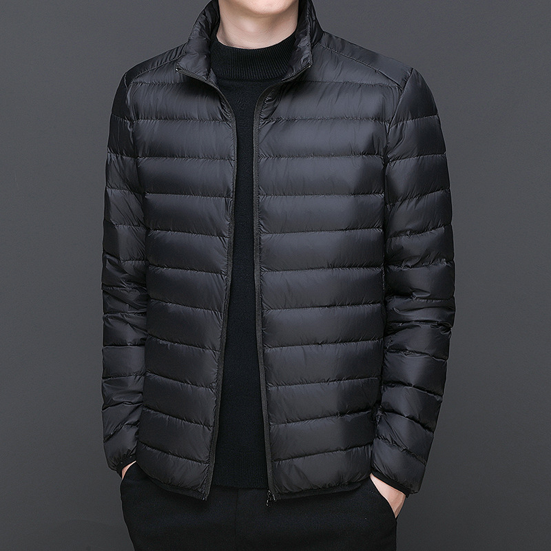 [Recomendación de Cui Wanzhi-Nuevo estándar nacional] pareja chaqueta de plumón ligera de cuello vertical chaqueta portátil chaqueta cálida de invierno