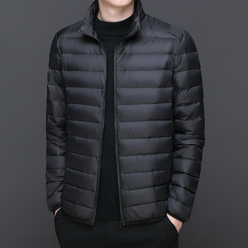 [Cui Wanzhi recommend-New GB] Couple's Light Down Jacket with Vertical Collar Portable Jacket Winter Warm Jacket