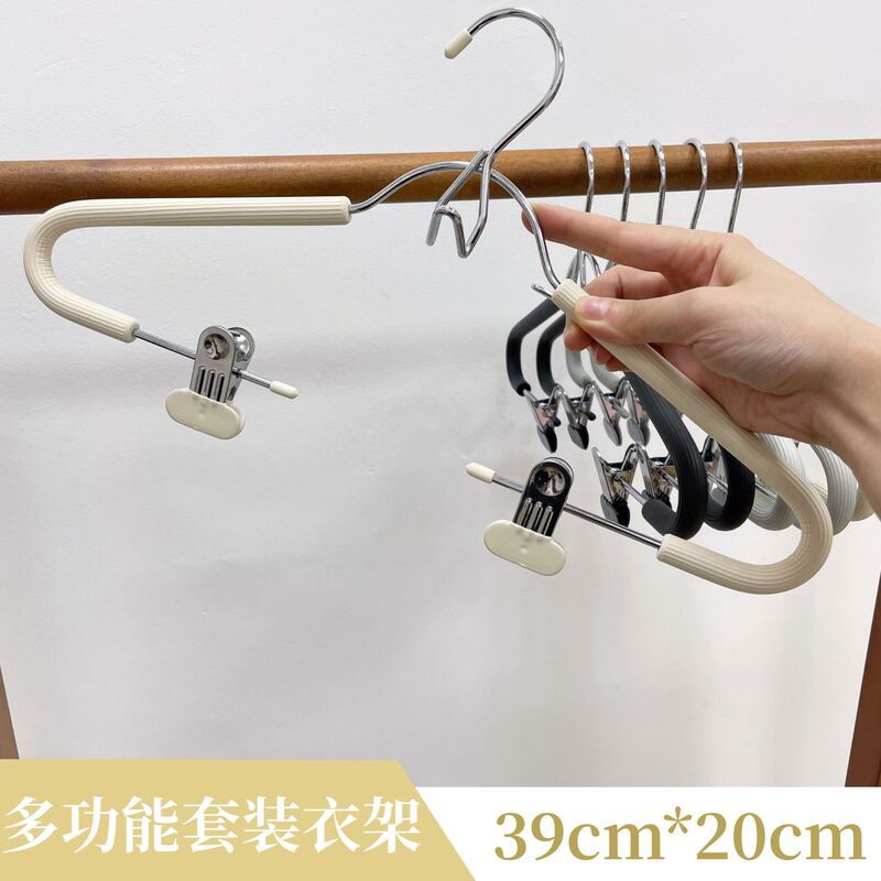整理整頓士が推奨するクリップ付き洋服ハンガー、家庭寮用、跡が残らない滑り止めJKスカート、学生服、漢服ズボンハンガークリップ|undefined
