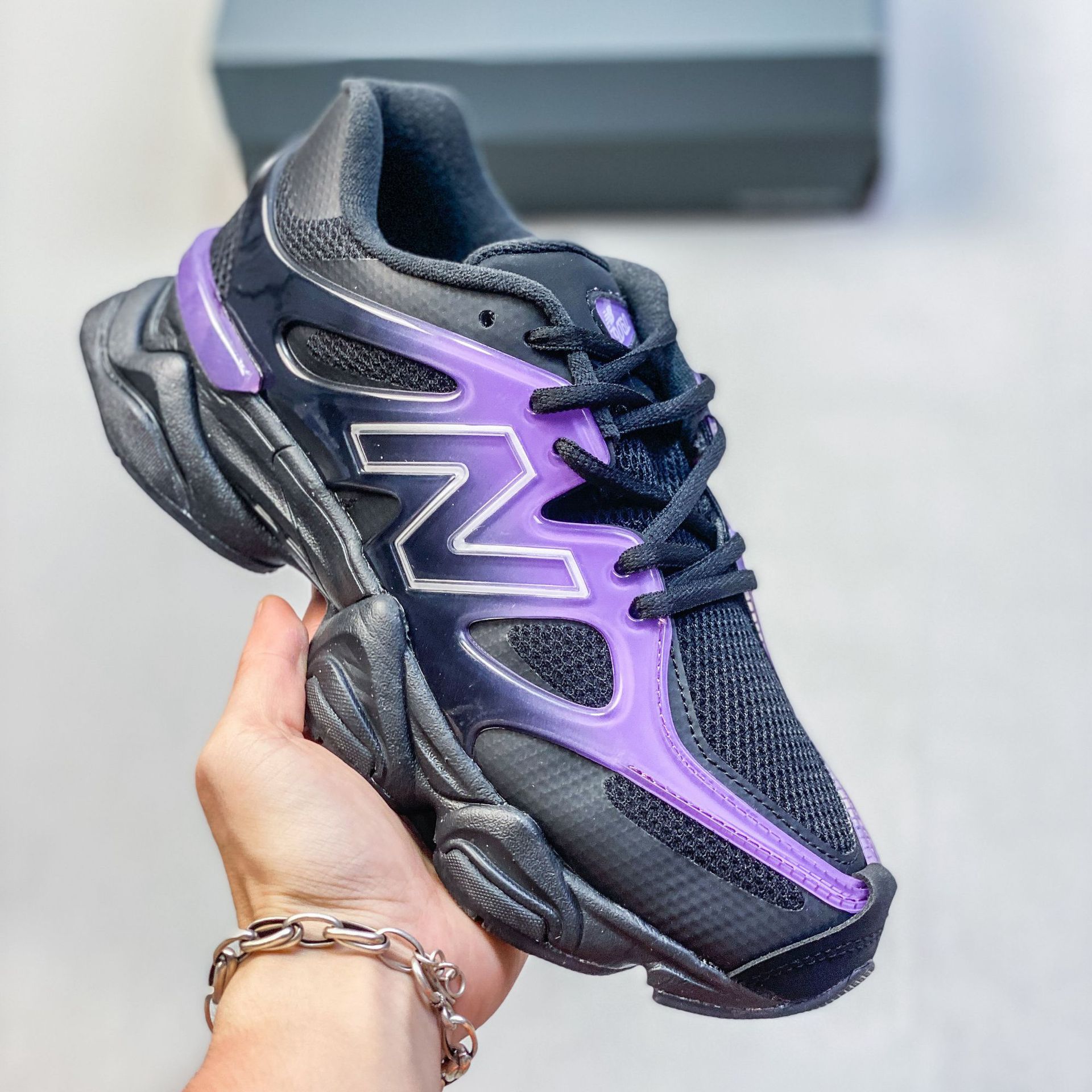 Pure original NB9060 retrógrado zapatos de zapatos de papá cómodos de amortiguación universal para hombres y mujeres zapatos deportivos de viaje y ocio