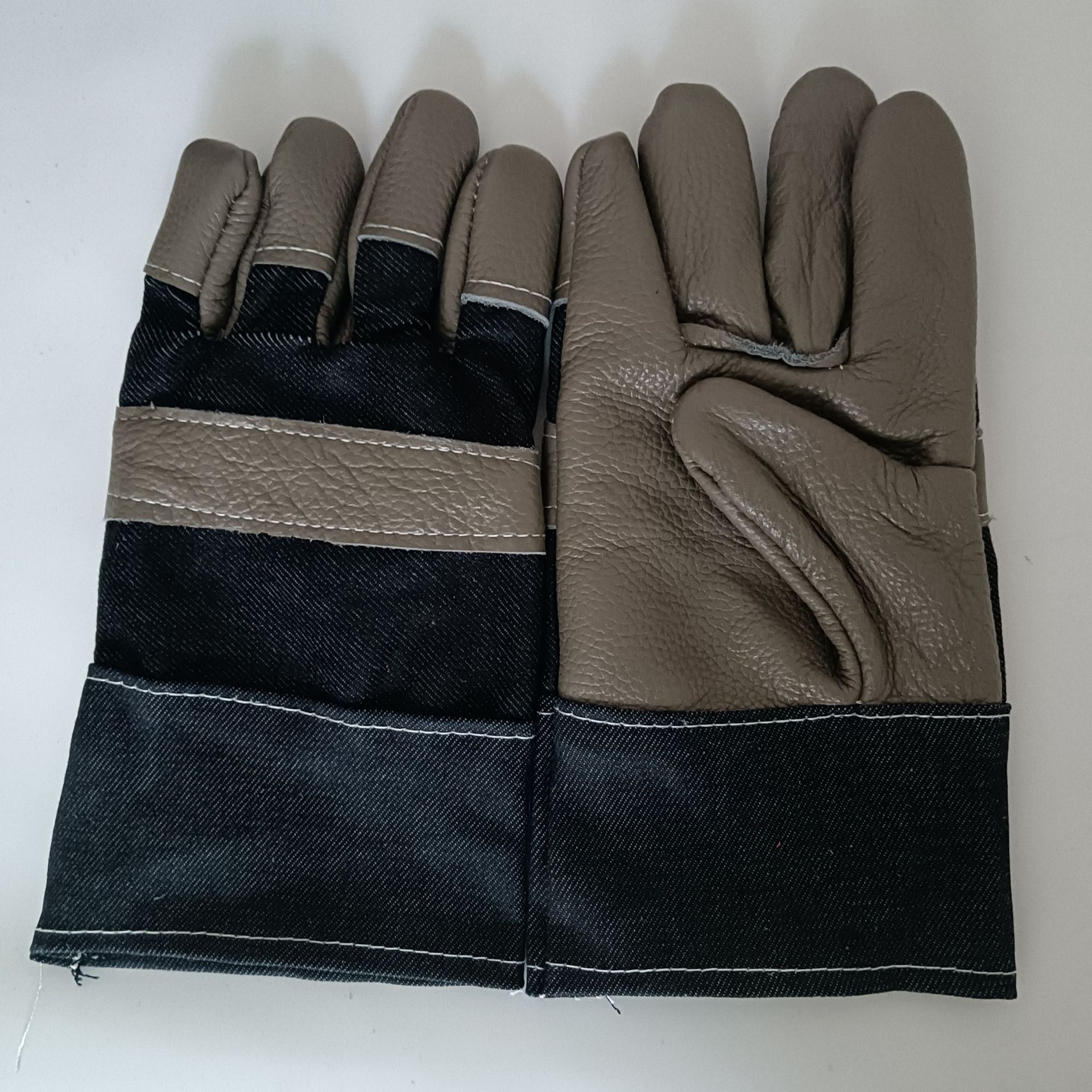 头层家私牛仔布全掌电焊手套