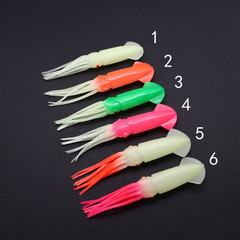 注塑魷魚軟餌帶魚仕掛釣組仿真假餌強夜光加厚多彩色15  12  10