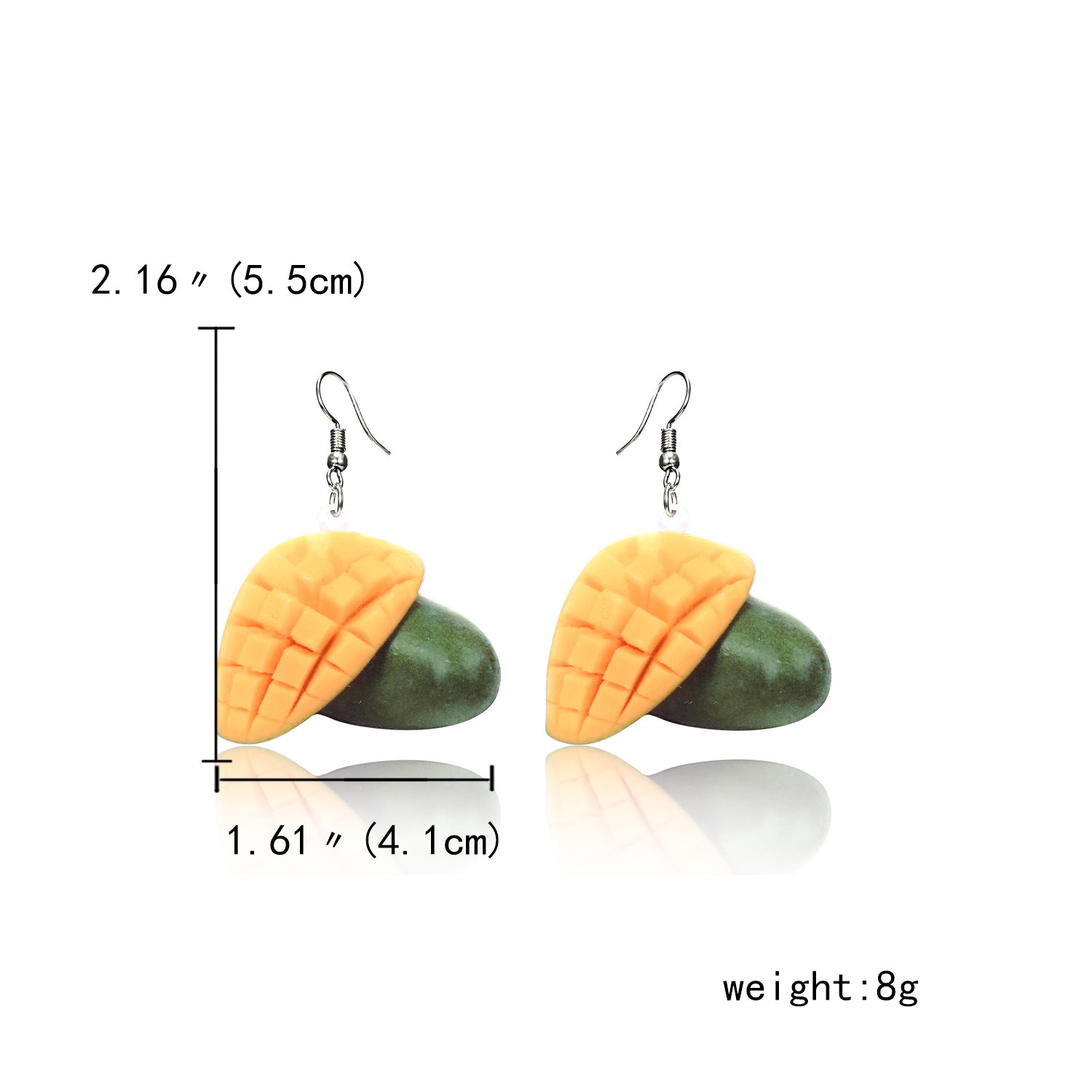 1 Pair Simple Style Classic Style Fruit Patchwork Arylic Drop Earrings display picture 7