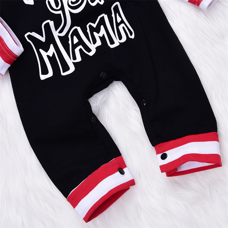 Baby Jumpsuit Baby Letter Print Long Sleeve Hooded Climbing Jumpsuit display picture 4