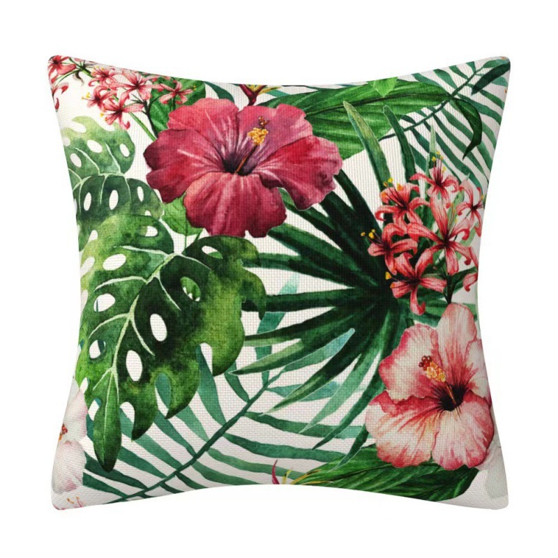 YC Amazonas plantas tropicales flor decoración abrazo funda de almohada casa sofá funda de almohada cojín de hoja de plátano coche