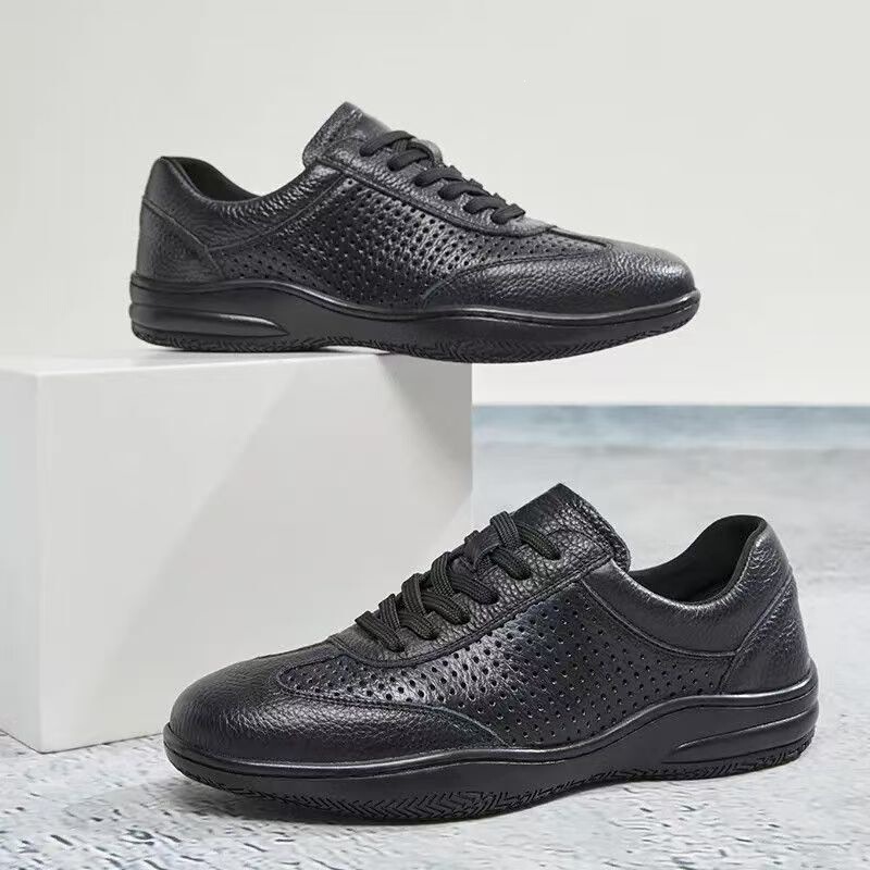 2026 New Men's Casual Leather Shoes, Hollowed-Out, Breathable, Trendy, Versatile Men's Shoes, Soft-Soled, Thin, Lightweight Sandals 2026 New Men's Casual Leather Shoes, Hollowed-Out, Breathable, Trendy, Versatile Men's Shoes, Soft-Soled, Thin, Lightweight Sandals