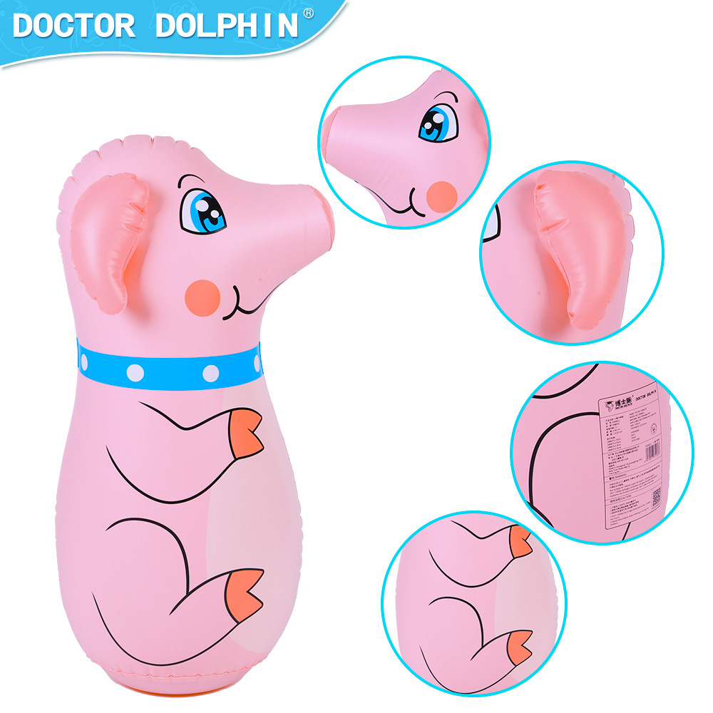 Doctor Dolphin | Vaso inflable para niños 120cm columna de boxeo 90cm columna de boxeo para niños columna de boxeo inflable para niños