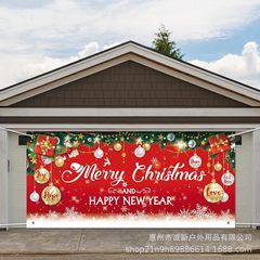Amazon新しいクリスマスガレージバナー祭りシーンガレージドア装飾パーティー雰囲気装飾背景布