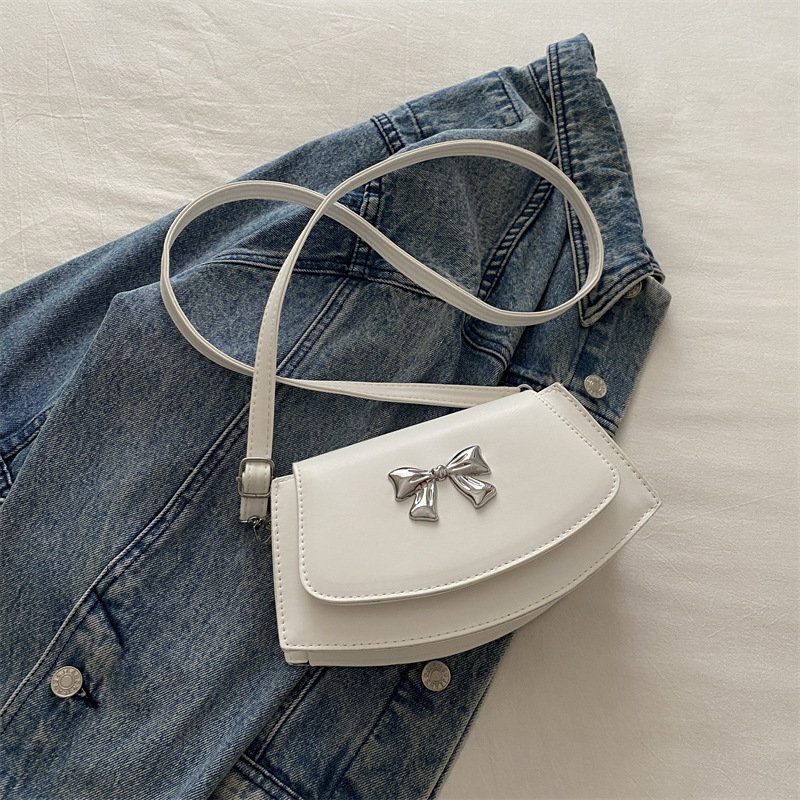 Trendy Bowknot Saddle Bag For Women Versatile Shoulder Crossbody_voghion.com