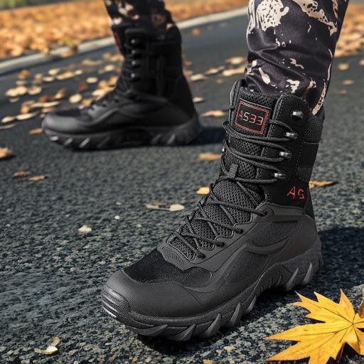 Botas militares al aire libre de montaña transfronterizas de alta resistencia al aire libre de tropas especiales jungla botas tácticas de montaña zapatos de hombre botas de trabajo del desierto