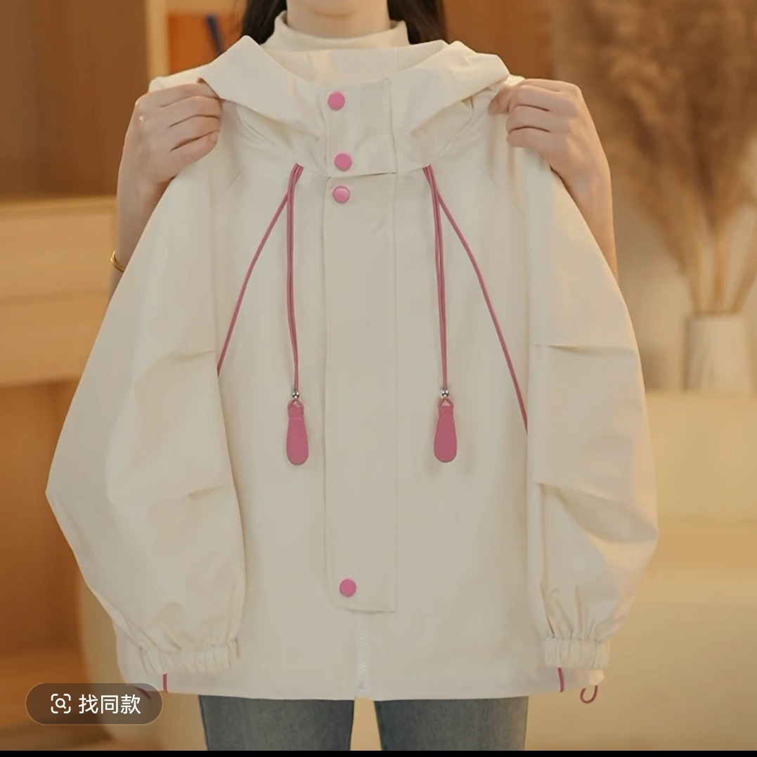 Girls' Jacket 2025 New Stylish Fashionable Hooded Coat for Children, Spring and Autumn Top for Older Girls