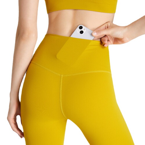 Amazon lulu yoga pants women's high-waisted nude quick-drying yoga clothes wholesale fitness pants fitness clothes high-waisted pants