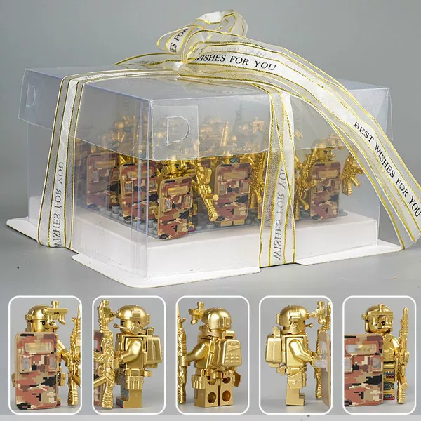 Gift box, camouflage bottom plate, weapon, 18 pieces, traffic police
