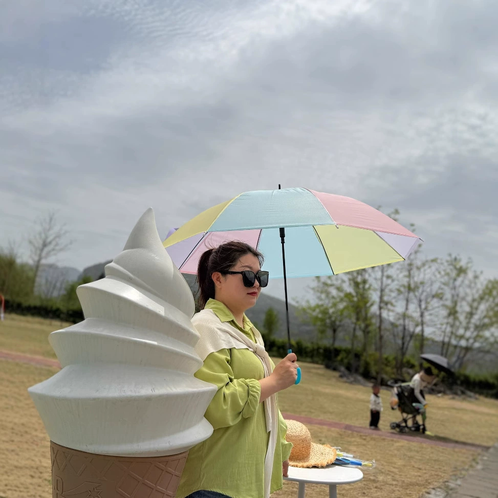Automatic plastic high quality umbrella solar-powered