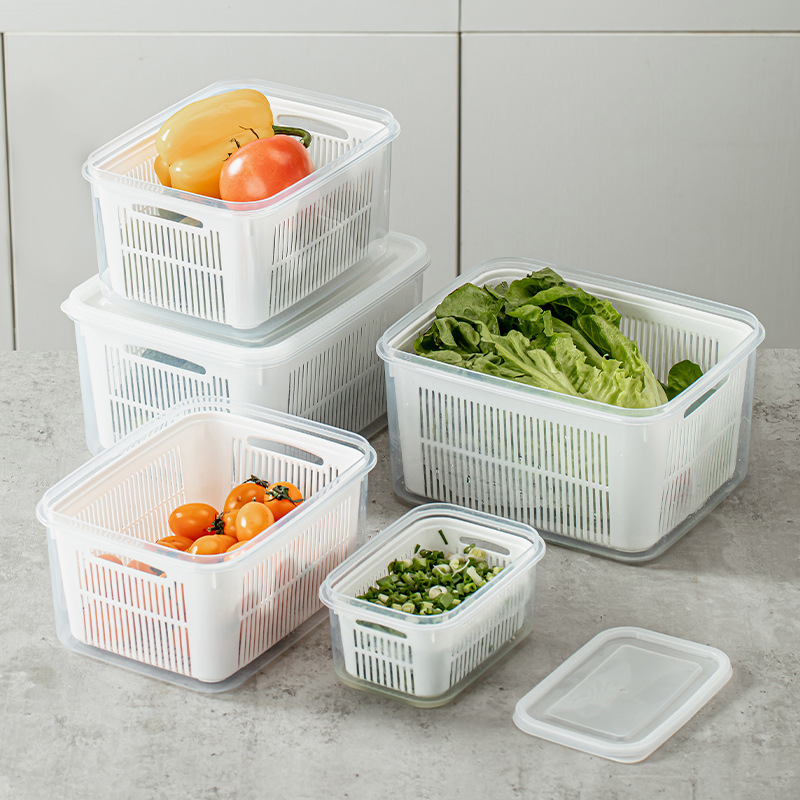 Caja de almacenamiento de refrigerador, cocina casera, preparación de alimentos, caja de conservación de alimentos de grado alimenticio, caja de conservación de alimentos congelados de frutas, verduras y huevos