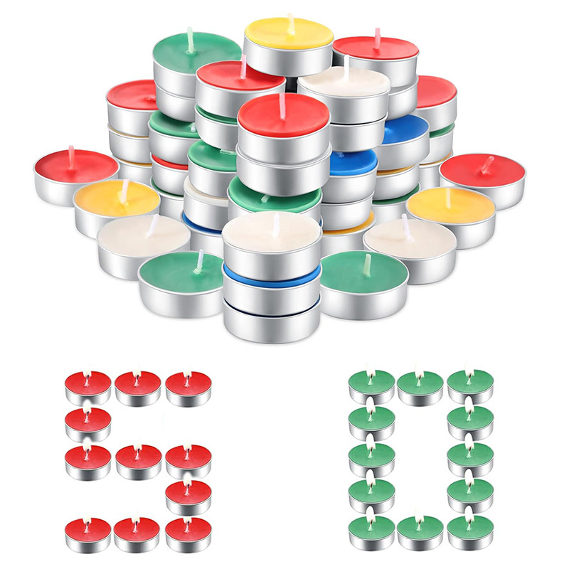 Fabricantes al por mayor círculo de vela de banana cumpleaños romántica atmósfera sin humo decoración de boda lámpara de té velas pequeñas