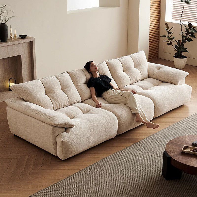 Flower Bud Sofa Living Room Aishenlongjiang Sofa down Cloud Chenille Fabric Sweet Persimmon Lily Sofa