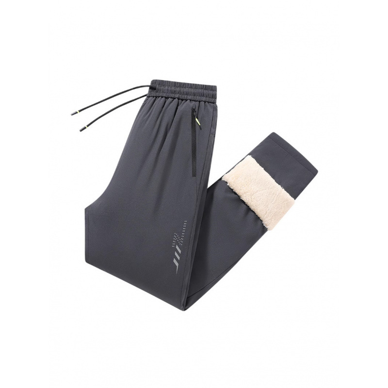 Pantalones de algodón de moda transfronteriza, ropa exterior gruesa de invierno para hombres, terciopelo de cordero a prueba de viento más pantalones calientes sueltos de talla grande