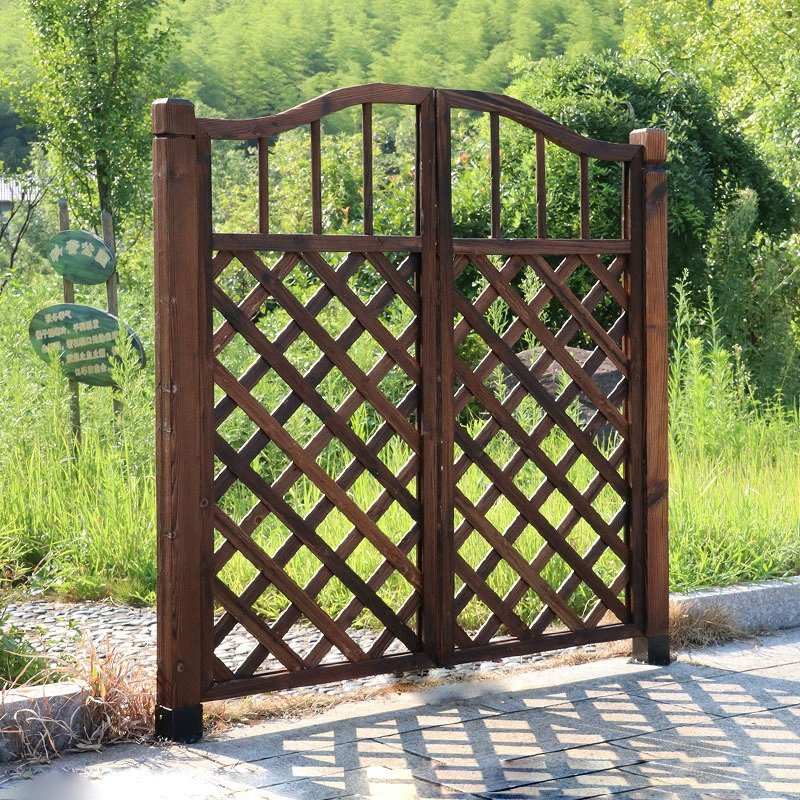 Антикоррозионные деревянные ворота для двора, ретро-ворота, деревянные садовые ворота, садовые ворота из карбонизированного дерева, смола.