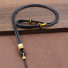 挂脖吊坠挂绳黄金翡翠玉坠玉石皮绳项链吊绳黑绳挂件绳子高端配绳