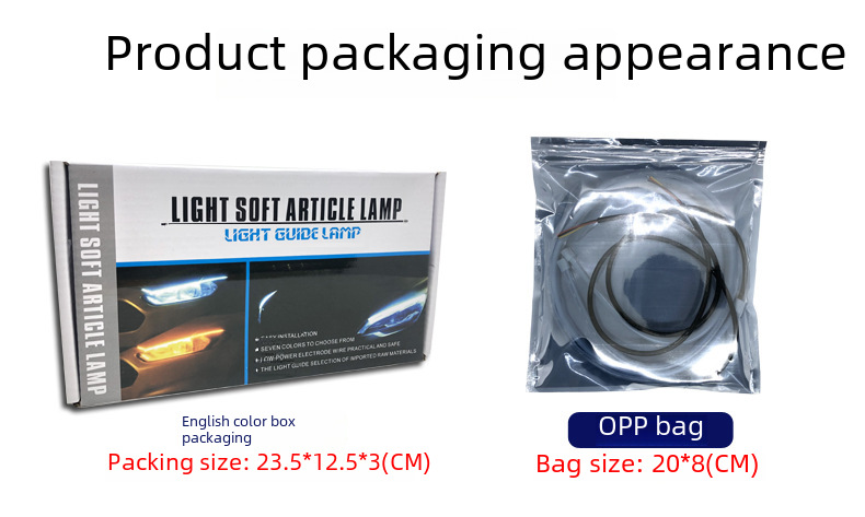 Car daily light with light guide strip LED tearful eye light streamer horse racing decorative soft strip light with cross-border explosions spot