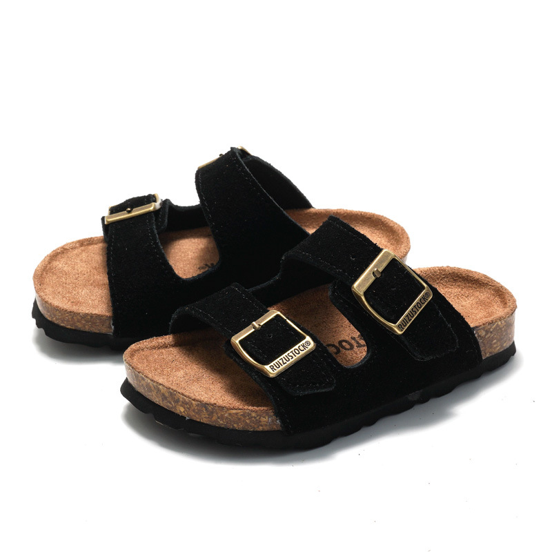 RUIZUSTOCK Spring New Arrival Children's Frosted Cork Slippers Boy's Beach Shoes Girl's Student's Sandals Breathable