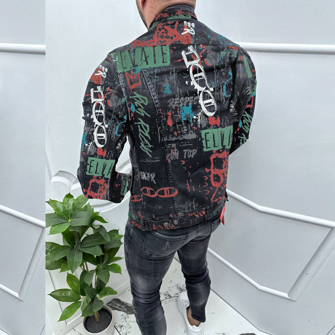 Veste en jean imprimée américaine haut de gamme pour homme de marque de mode printemps et automne 2024 nouvel article 3655_voghion.com