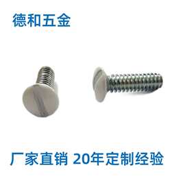 厂家半沉头一字螺丝开关插座面板白色烤漆美规螺丝M#6-32*14/13