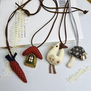 Korean fashion children's neck accessories necklace handmade fabric cute doll Joker clothes sweater hanging accessories wholesale
