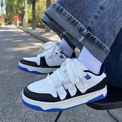 2023學生休閒街拍ins低幫厚底增高板鞋女韓原宿港風運動小白鞋男