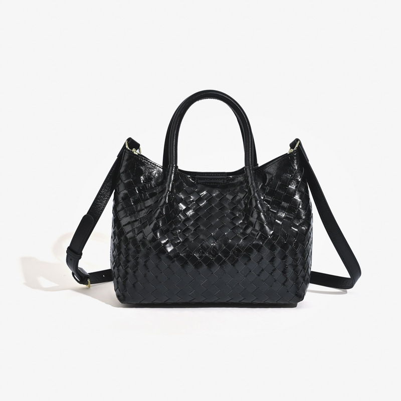 Niche Portable Vegetable Basket Bag 2025 Hand-Woven Large-Capacity Tote Bag Retro Casual Versatile Mother-In-Law Bag