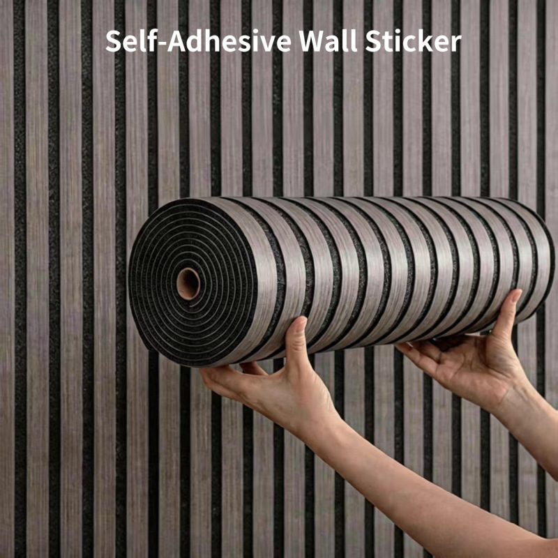 Cross-Border Exclusive Supply of Imitation Wood Grain 3D Stereo Grille Wall Stickers, Striped Moisture-Proof Bedroom and Living Room Background Wall Self-Adhesive Stickers Cross-Border Exclusive Supply of Imitation Wood Grain 3D Stereo Grille Wall Stickers, Striped Moisture-Proof Bedroom and Living Room Background Wall Self-Adhesive Stickers