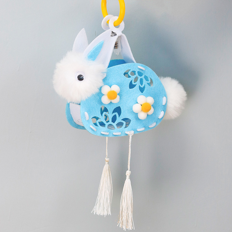 Handheld rabbit, flashlight for kindergarten, materials set, DIY, handicrafts