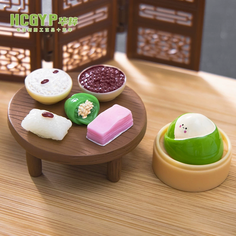 Микро пейзаж мультфильм милый зongzi Праздник дракона украшения настольный дом креативная декоративная смоляная резиновая маленькие украшения