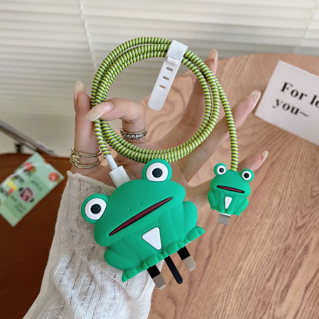 Электрический защитный чехол Green Frog подходит для защитного чехла зарядной головки Samsung британского стандарта мощностью 25 Вт, чтобы предотвратить повреждение кабеля передачи данных.