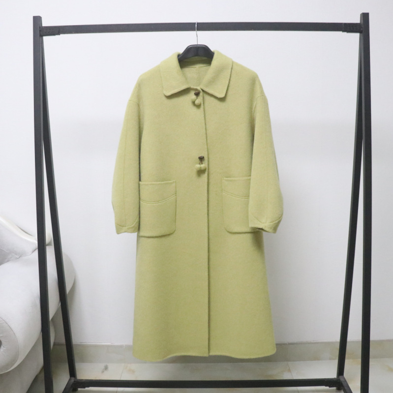 Women's Double-Sided Wool Coat 2026 Autumn/Winter New Loose Gentle Style High-End Mid-Length Woolen Overcoat